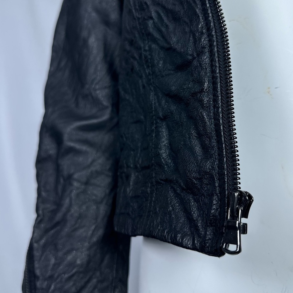 🅽🅴🆆 Rachel Roy 100% leather jacket, 100% silk lined jacket, graffiti print XS - Picture 10 of 17